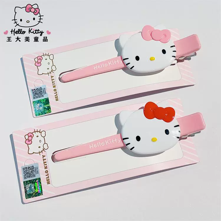 Hello Kitty, настоящий крупный зажим для волос, bangs