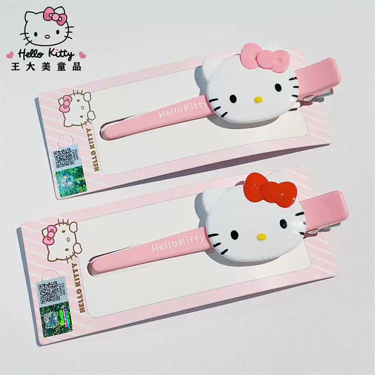 Hello Kitty, настоящий крупный зажим для волос, bangs
