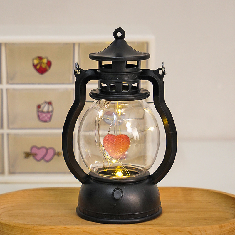 DIY amor pequeña lámpara de aceite 520 Qixia regalo del día de San Valentín dormitorio lámpara de cabecera de la cama luz de atmósfera decoración de escritorio pequeña decoración