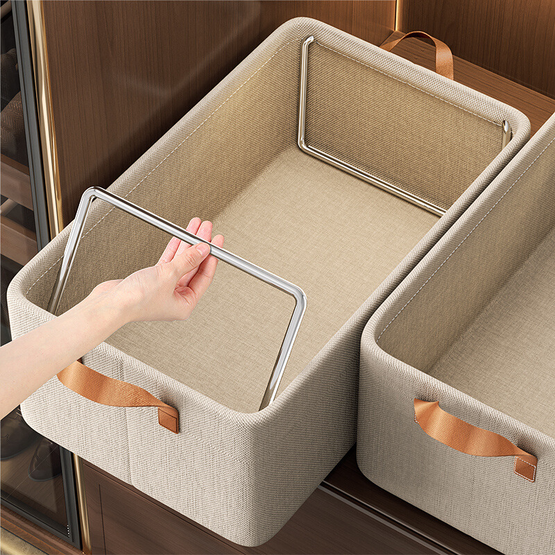 Storage Box for Home Organization, Wardrobe Storage Layering Tool, Foldable Fabric Storage Basket for Clothes and Pants Storage Box for Home Organization, Wardrobe Storage Layering Tool, Foldable Fabric Storage Basket for Clothes and Pants