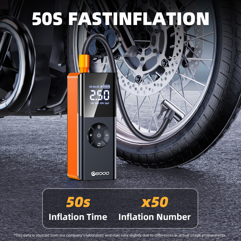 Inflador de neumáticos para coche Amazon, inalámbrico, portátil, con pantalla digital, de alta potencia, 12V.