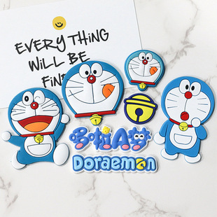 Soft Rubber Doraemon Doraemon Dingdang Cat DIY Decorative Accessories PVC Hole Slippers Mobile Phone Case Bag Clothing