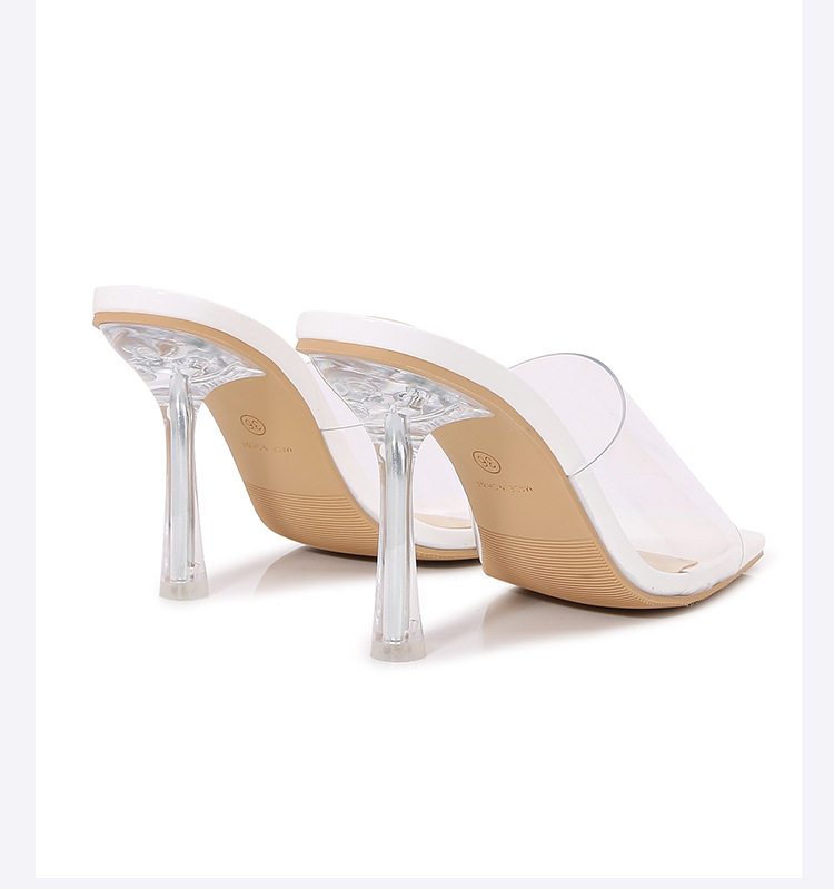 Dép sandal nữ mũi cá gót nhọn cao 6–8 cm phong cách hiện đại — Màu bạc, Màu hồng, Màu mơ, Màu trắng chi tiết 38