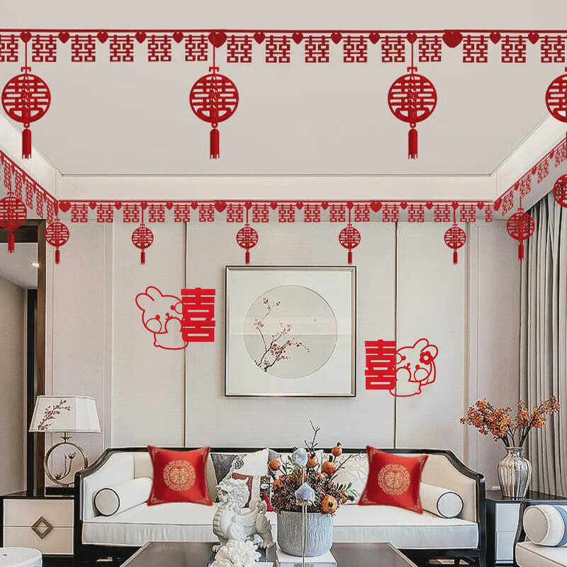 Set de decoración de bodas decoración de la sala de estar techo de flores de estilo alto dormitorio colgante set