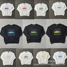 Corteiz恶魔岛印花街头美潮嘻哈滑板休闲男女同款圆领长袖卫衣