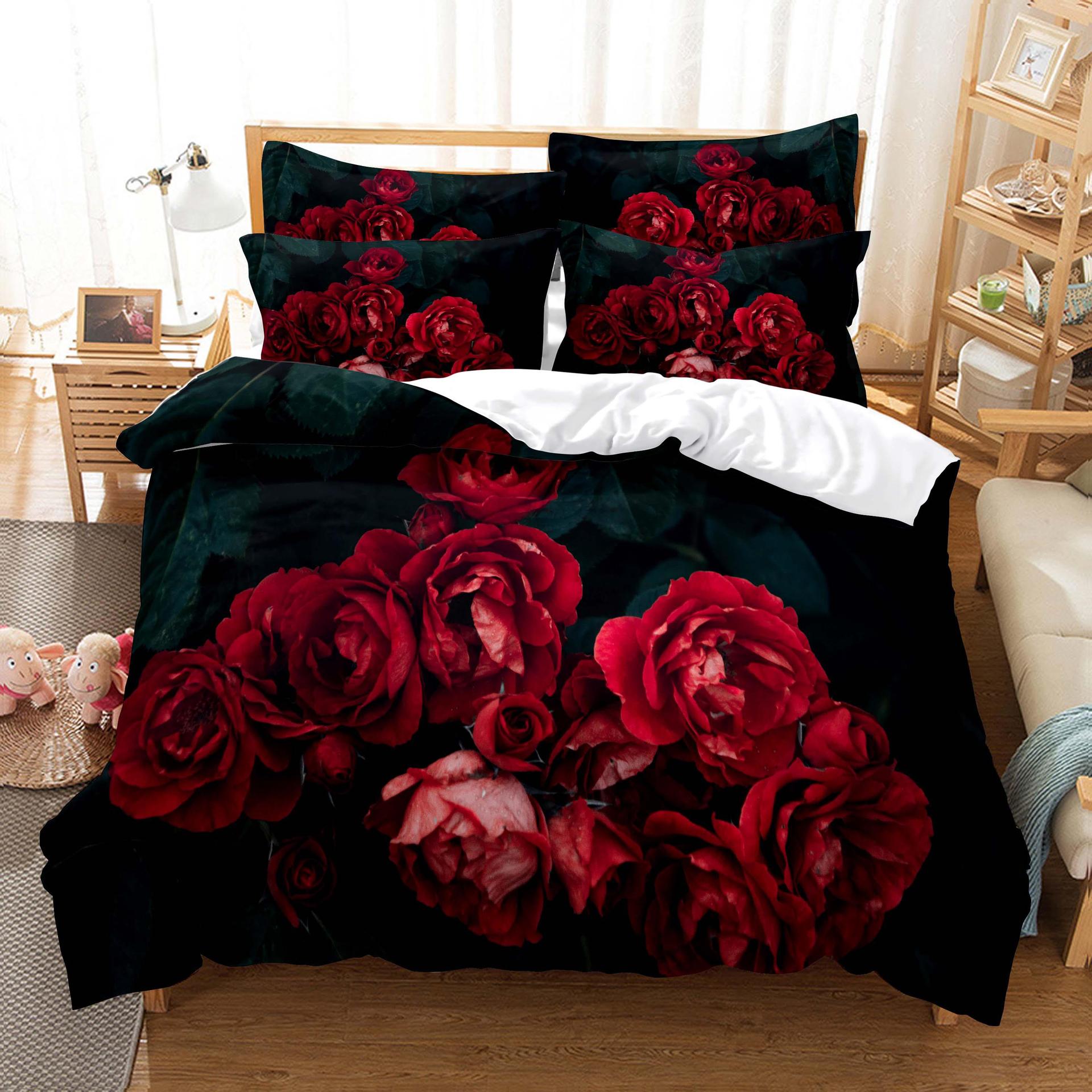 Rose Quilt Cover 16 / AU Queen 210x210cm-China
