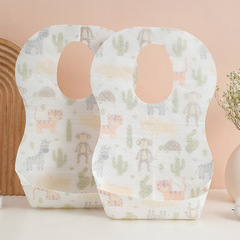 Cross-border English neutral disposable bibs baby bibs with thickened waterproof baby children spit-up rag wholesale