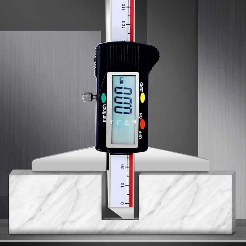 5IJO桂林电子数显深度尺单钩带表游标深度尺勾尺 0-150 200 3