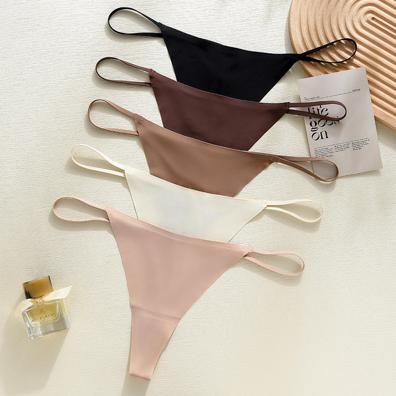 Cross-Border European and American Seamless Underwear, Sexy Thin Strap Buckle T-Pants, Girls' Fitness Underwear, One-Piece Women's Underwear