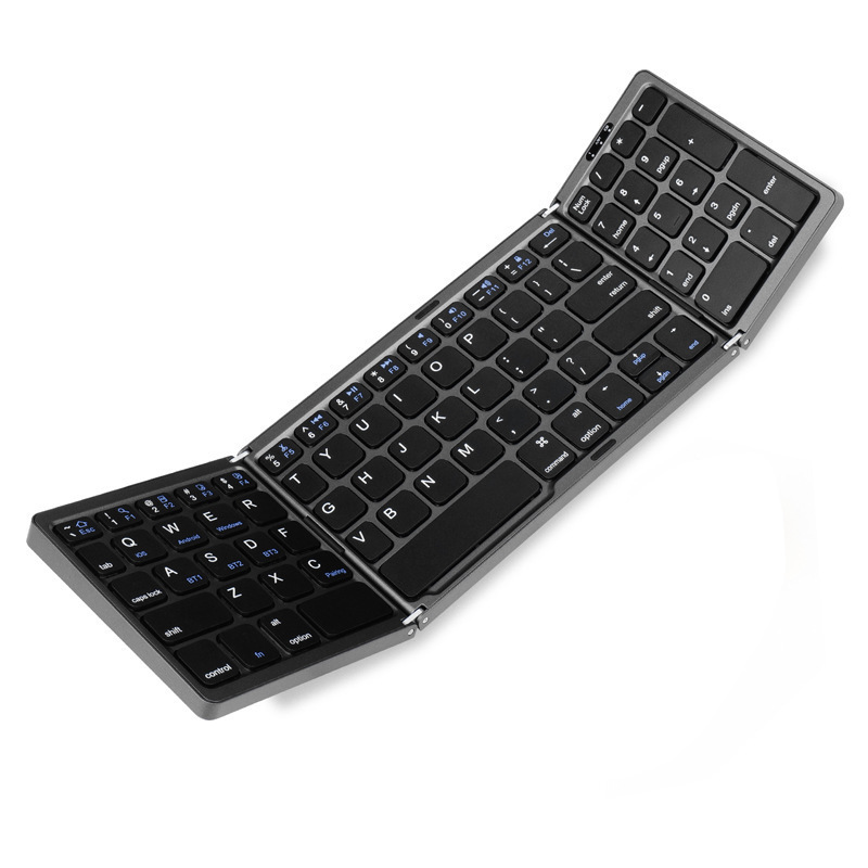 B089 triple plegable inalámbrico bluetooth conveniente teclado ultra delgado compatible multisistema tableta portátil tipo-c