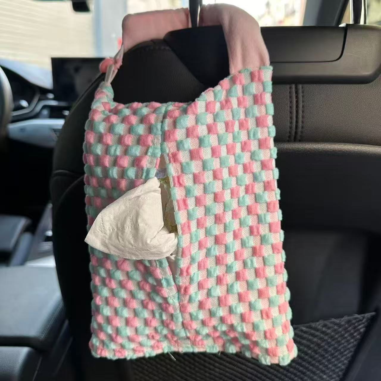 Hellokitty Creative Car Tissue Box, Cute and High-End Car Tissue Holder, Storage Hanging Bag Decoration
