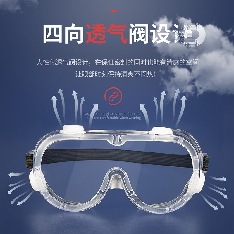 添盾 TD-EY003 防喷溅防化四珠透气护目镜（防喷溅防雾防刮擦）