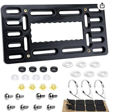 Cross-border foreign trade bestseller: American license License plate holder/license plate holder - us-standard-license-plate-base-with-wave-design-with-accessories