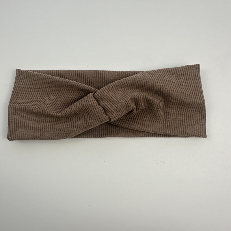 Directo de fábrica al por mayor de Europa y América caliente-Venta de diadema de color sólido hilo elástico banda de pelo cruzado de los hombres y las mujeres de yoga deportes banda de pelo