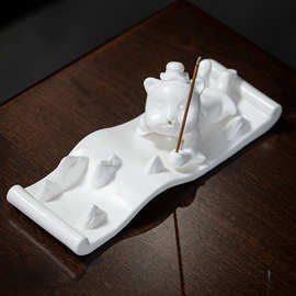 千里江山线香香插香炉家用室内卧香炉陶瓷插香香座线香炉香薰摆件