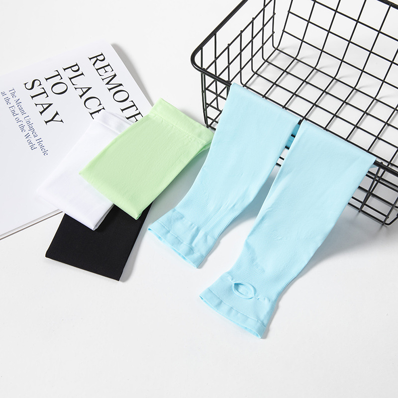 戶外夏季兒童冰袖護臂袖套騎行純色運動冰涼袖抗紫外線兒童冰袖批