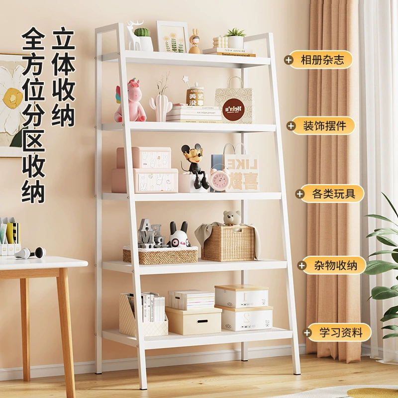 Floor-standing bathroom storage rack trapezoidal storage rack balcony bedroom storage rack dormitory living room multi-layer iron rack