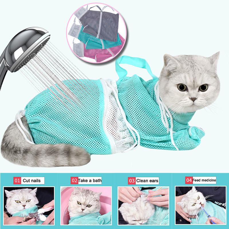 Three and Fifth Generation Upgraded Cat Washing Bag, Cat Bathing Artifact, Cat and Dog Fixed Bag, Bathing Bag, Nail Clipper, Beauty and Medicine Feeding