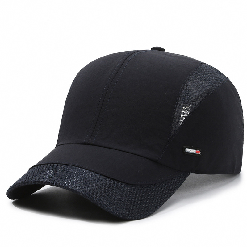 Sombrero de sol unisex para hombre, para deportes al aire libre, transpirable, de malla, de secado rápido, color liso y perforado._voghion.com