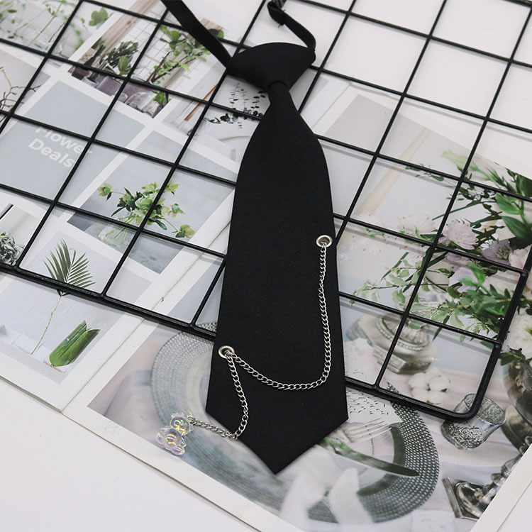 Fu Shuai original amor mariposa cadena libre negro tie ins femenino con estilo de la Universidad JK camisa uniforme moda