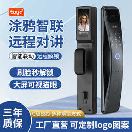 指纹密码锁智能门锁涂鸦可视对讲电子锁人脸识别智能锁远程监控