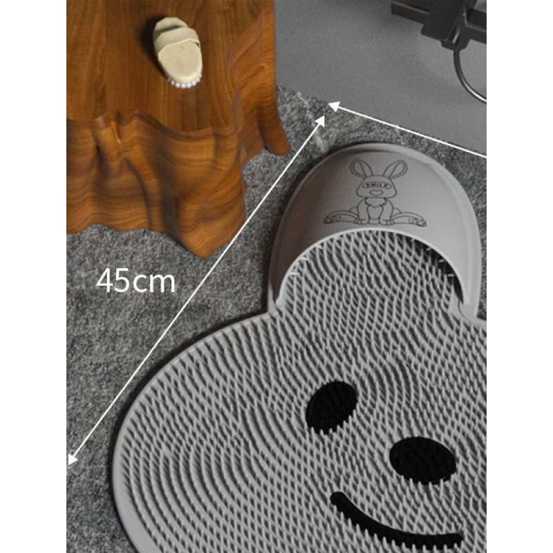 硅胶按摩脚垫浴室防滑垫洗澡搓脚神器洗脚去死皮淋浴兔兔硅胶垫子