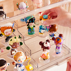 可疊加亞克力盲盒展示架泡泡瑪特玩具展示櫃磁吸樂高手辦收納盒