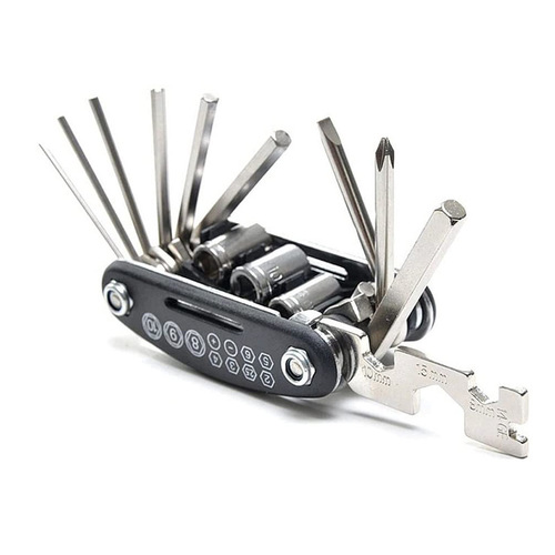 Multi-functional bicycle combo tool for life and travel, maintenance and repair, hexagonal combination tool