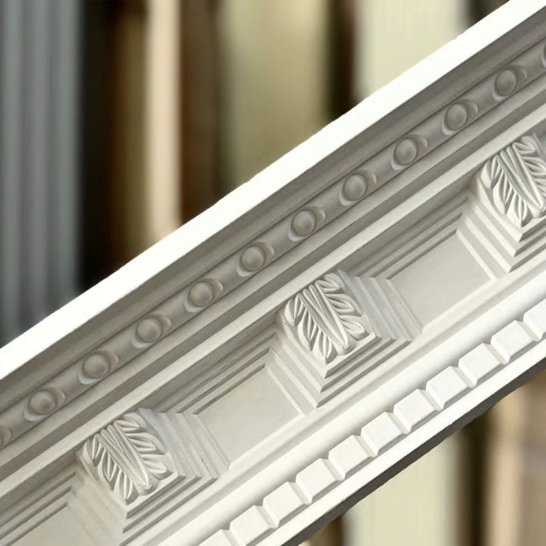 French-Style Gypsum Molding Corner Flower, Decorative Wall Frame Elements, Various Sizes