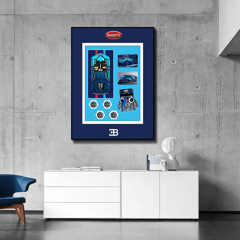 Bloques de construcción tridimensionales, cuadros decorativos de sala de estar, pasillos de entrada, murales de automóviles físicos, paredes, dormitorios de niños, cuadros colgantes