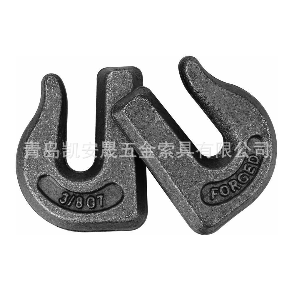G70美式焊接钩锻造焊接半钩U型起重厂家直销高强度模锻吊钩货车厢