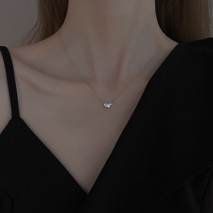 TikTok Live Silver Custom Necklace 925 Sterling Silver Love Pendant Necklace Women's Jewelry Custom Large Shipment
