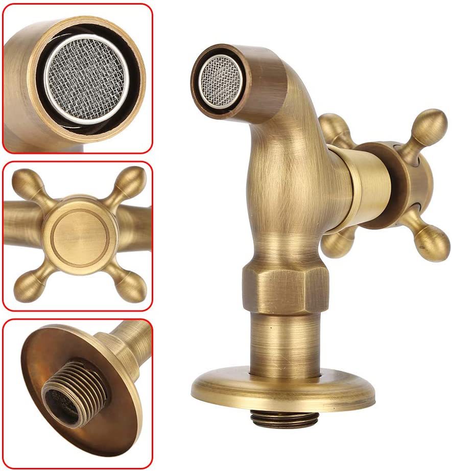 Copper antique European style retro 4 points 6 points single-cooling washing machine faucet mop sink extended faucet faucet nozzle bathroom undefined