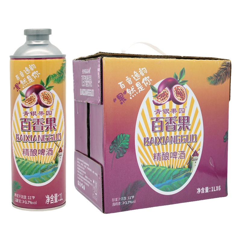 パッションフルーツ中国クラフトビール低アルコール 11% 1L 缶詰マルチフレーバーフルーツビール全箱工場直販|undefined