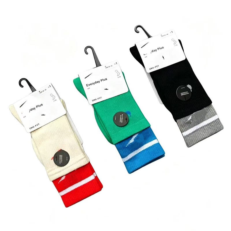 New Suwan Nike-style socks, colorful macaron sports socks, mid-length towel-soled trendy socks for men and women