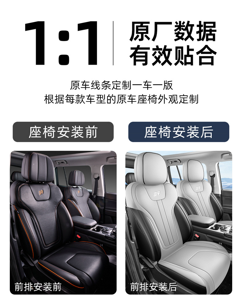 2025 Chery Jietu Free Rider Two-Wheel Drive Version Suitable for Car Seat Covers, Four-Season Seat Covers, Fully Surrounded Leather Seat Cushions
