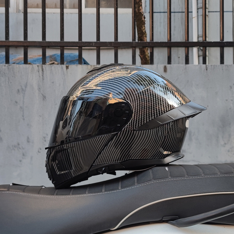 Casco de Motocicleta Orz con Certificación DOT para Hombre y Mujer, Casco Abierto con Visera Doble, Spoiler de Invierno, Cobertura Media, Azul para Todas las Estaciones.