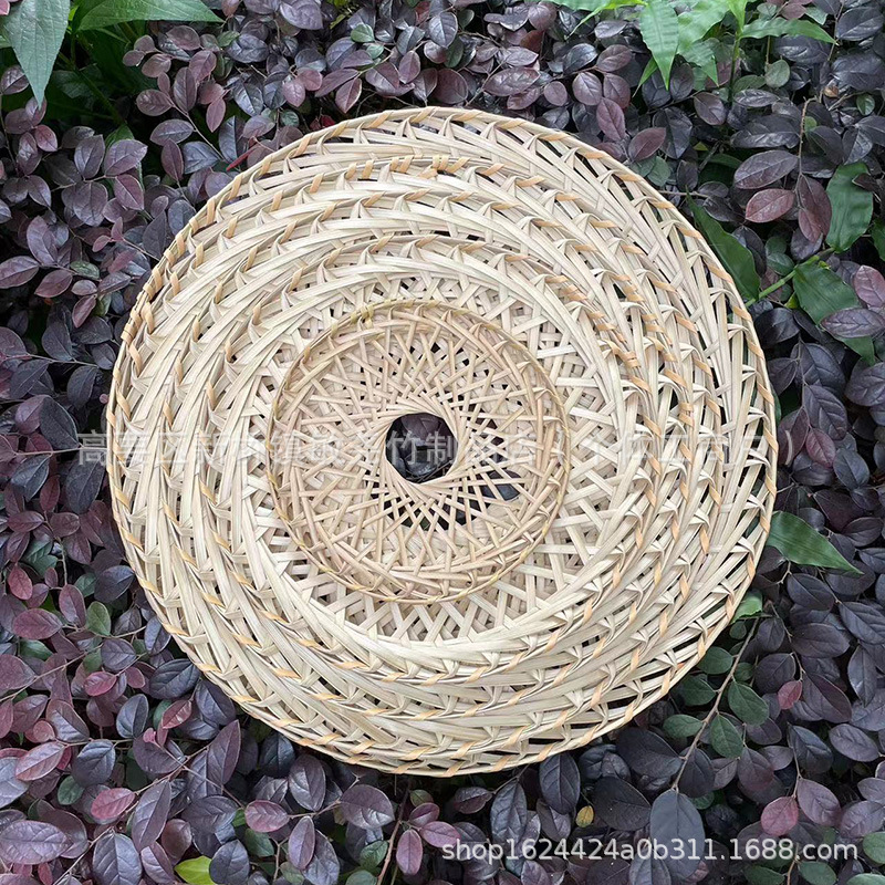 Bamboo trenzado sombrero redondo antiguo traje de artes marciales disparar artefactos de danza de alta calidad para hacer decoración de pintura de fondo