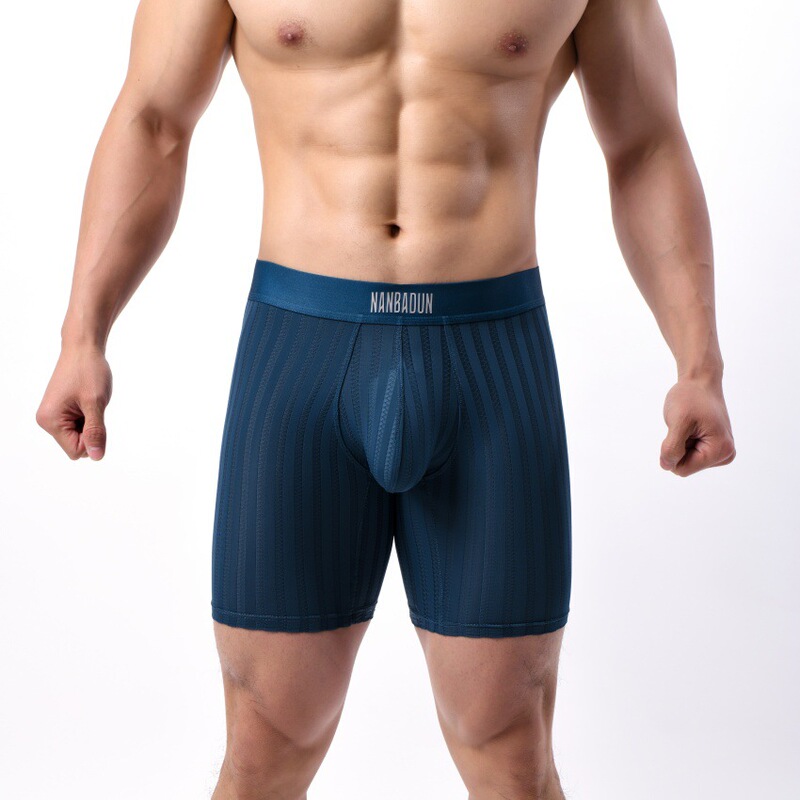 Amazon Men's Extended Boxer Sports Casual Anti-Chafing Underwear with Sexy Large Pouch Cross-Border Men's Underwear