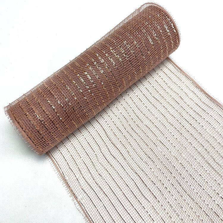 Flor neta Amazon Navidad cinta malla plástico múltiple oro pantalla de seda Halloween Pascua 26cm * 10 yardas