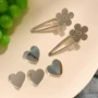 气质小众侧边爱心鸭嘴夹