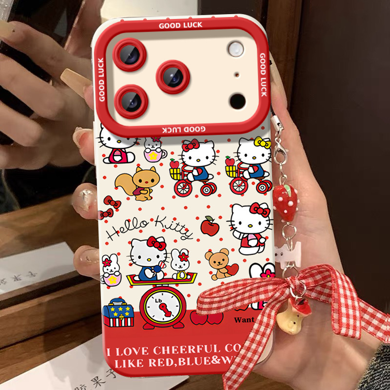 Hello Kitty Suitable for Apple 17Promax Mobile Phone Case Hellokitty Cute Female Iphone16 Cartoon 15