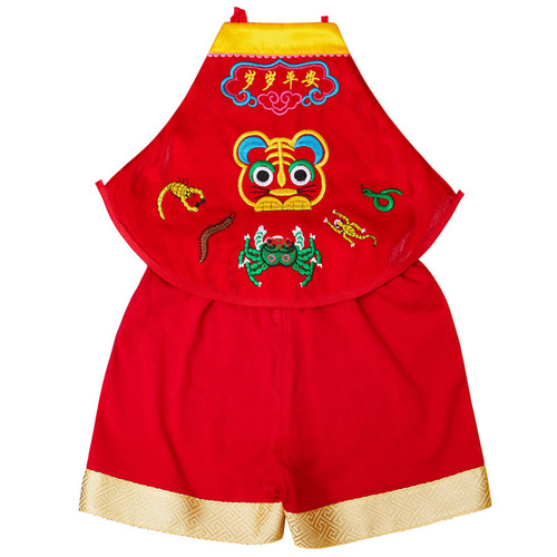 Baby one-year-old dress boy scratching Zhou Tang full month hundred days baby summer thin bellyband female bib TZ211
