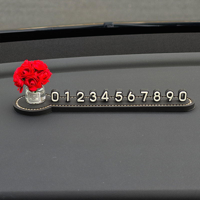 화이트 로즈 다이아몬드 주차 표지판 [무료 숫자 4세트]