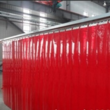 Anti-Arc Light Blocking Semi-Transparent Red Door Curtain, Milky White, Black, Gray Soft Door Curtain, Pvc Soft Door Curtain