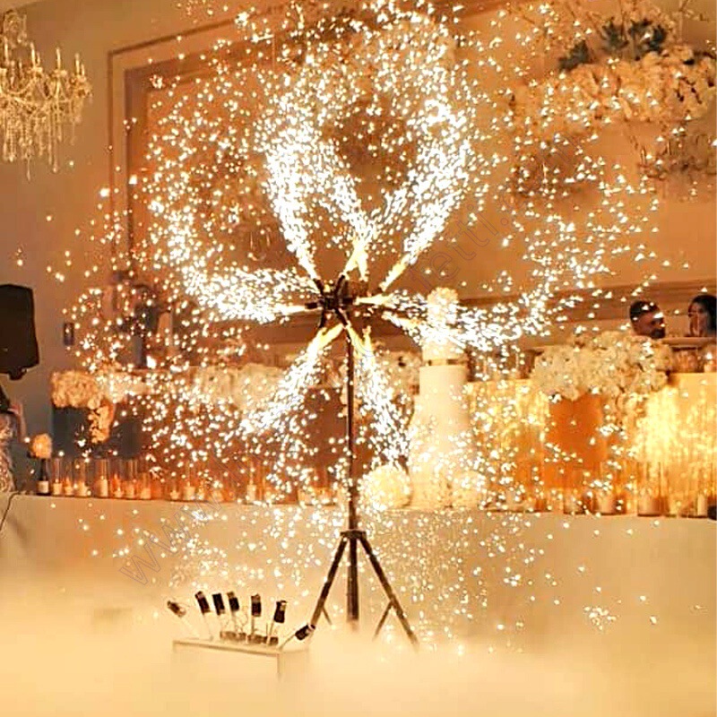 Cross-Border Dropshipping Rotating Indoor Spray Flower Machine Cold Fireworks Equipment Wedding Party Fireworks Waterfall Machine Stage Props Cross-Border Dropshipping Rotating Indoor Spray Flower Machine Cold Fireworks Equipment Wedding Party Fireworks Waterfall Machine Stage Props