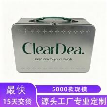 厂家翻盖带锁手提金属铁盒 美妆洗护礼盒收纳箱 铁皮工具箱