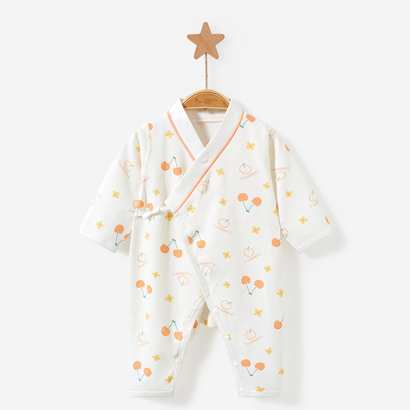 Ropa de bebé recién nacido Primavera, otoño y verano recién nacido algodón Delgado 0 Niño 3 meses y Shang Luna Llena mameluco bebé mono