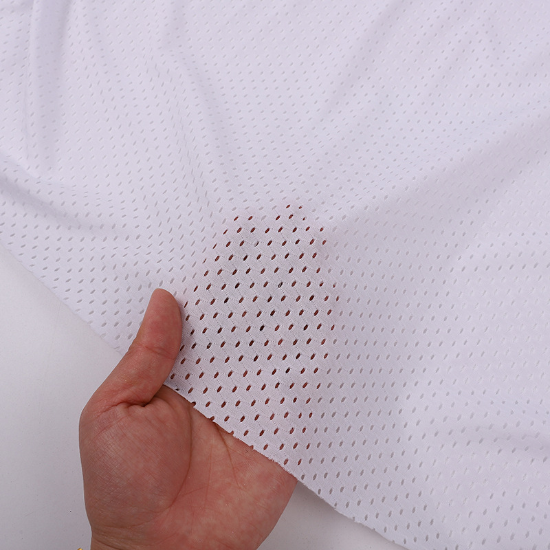 厂家现货高弹力洞洞布打底裤女装玩具运动服饰面料冰丝氨纶网眼布