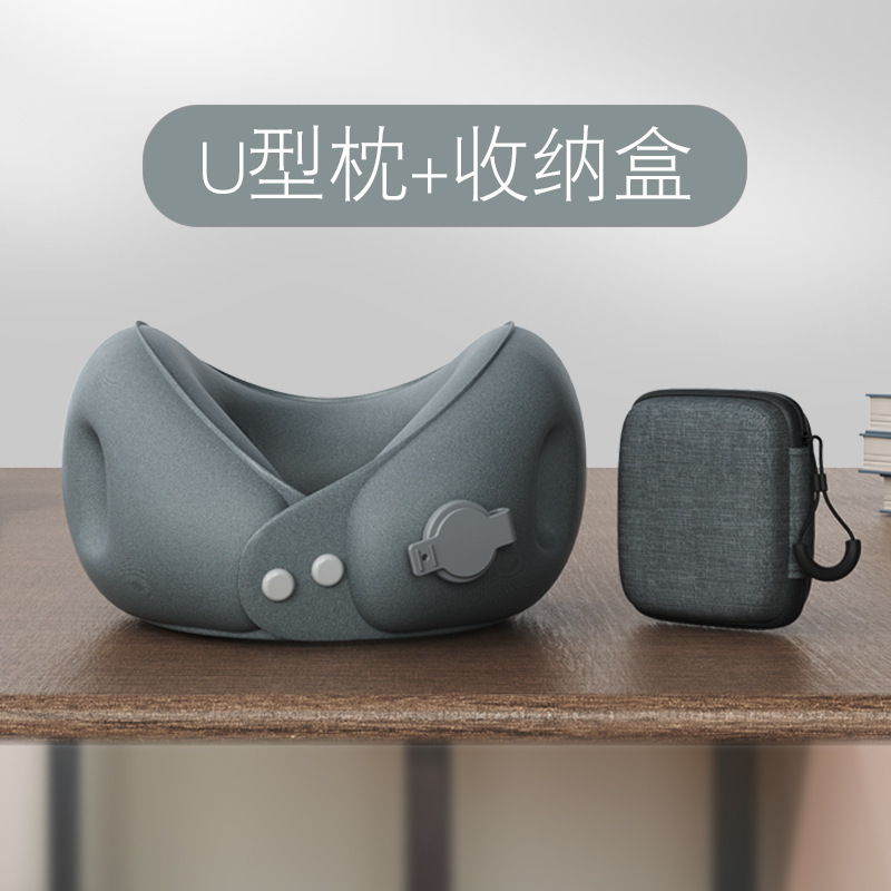 インフレータブルU字型枕、ポータブルネックピロー、ネックピロー、航空機旅行用収納可能、U字型枕、ネックサポート、ネックカバー|undefined